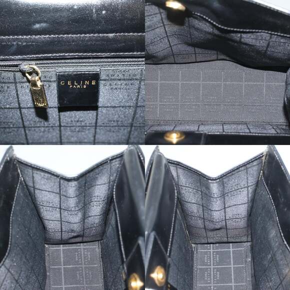 CELINE Hand Bag Leather Black - Picture 11 of 12